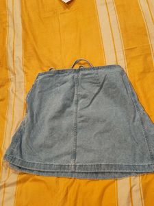 Light Wash Denim Skirt
