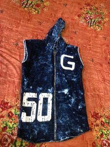 Denim Half Jacket Sdn Fashion