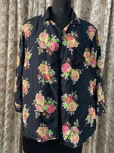 Floral Print Button-Up Shirt