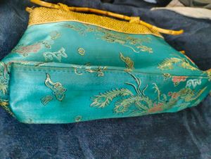 Vintage Dragon &amp; Phoenix Brocade Clutch