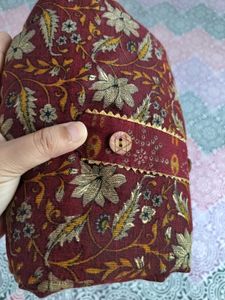 Elegant Floral print work kurta✨ ♥️