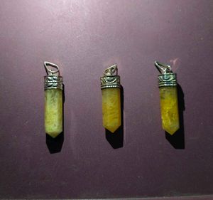 CITRINE GEMSTONE CRYSTAL PENCIL PENDANT