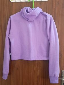 Trendy Purple BTS Cropped Hoodie