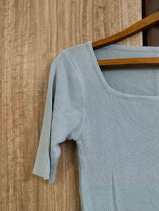 Baby Blue Ribbed Knit Top 🩵💙🩵💙