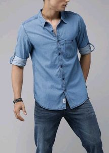 Men's Blue Denim Shirt