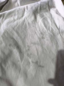 white cotton wide leg pant