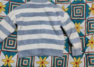 Striped Fuzzy Knit Sweater
