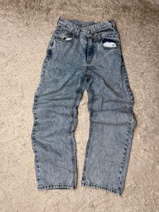 Acid Wash Wide Leg Jeans