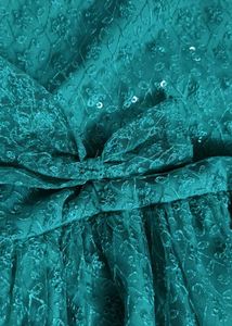Stunning Teal Lace Tiered Midi Dress
