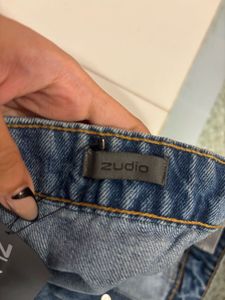 Denim Button-Up Mini Skirt