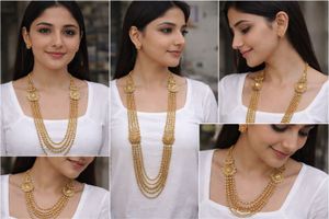 Elegant Gold-Tone Layered Necklace Unused
