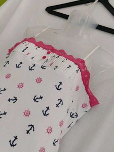Cute Anchor Print Nightdress