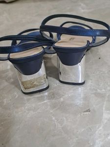 Mochi Shiny Blue Mirror Heels