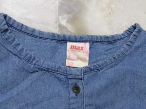 Blue Denim Tunic Top