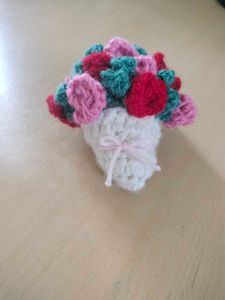 crochet flower coaster