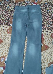 Grey Flared Jeans