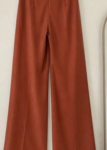 Wide Leg Pants - Burnt Orange