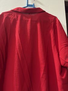 Vibrant Red Embroidered Blouse