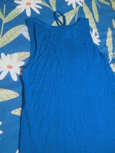 Blue Sleeveless Maxi Dress