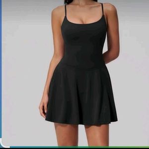 Gym black spaghetti dress