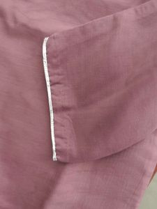 woman embroidered A line kurta set