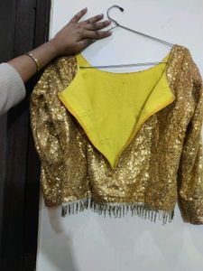 Gold Sequin Party Top