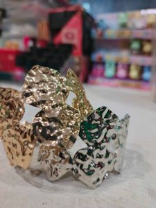 Chunky Hammered Metal Cuff Bracelets