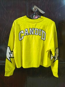 ONLY Bright Yellow Graphic Sweatshirt