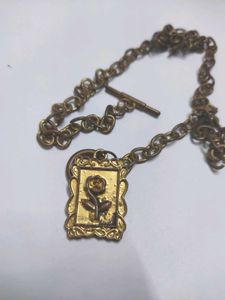 Vintage Gold Rose Locket Necklace