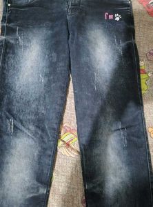 Cute Cat Patch Jeans