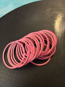 Pink Velvet Traditional Bangles Set 💗