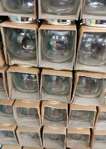 Set Of 8 Glass Jar with Silver Lid