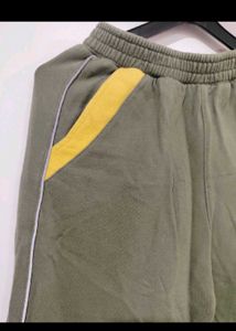 Y2K Grunge Green Flare Track Pants