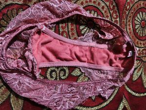 Lace Trim Pink Briefs