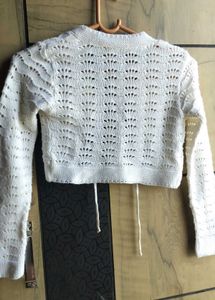Cream Knit Bolero Cardigan