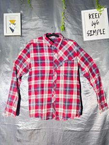 Quik silver Classic Red Plaid Long Sleeve Shirt