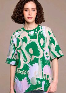 Graffiti Print Oversized T-Shirt