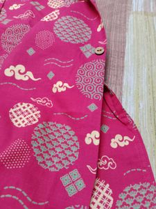 Fab india red printed casual shirts