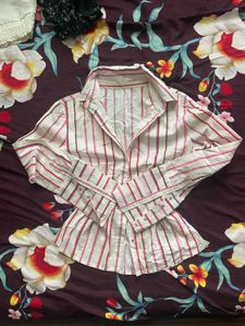 Chic Striped Button-Up Shirt