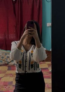 Crochet Floral Top