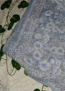 💙Power Blue Organza Light Weight Dupatta💙