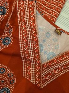 Designer Red Ethnic Kurta Set
