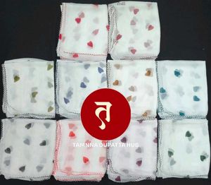 Chiffon Dupatta with Heart Print