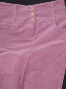 Cordrouy Thick Pink Mini Skirt