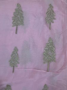 light pink saree