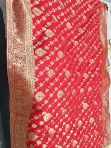 Beautiful red silk saree