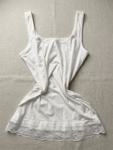White Lace Trim Camisole Slip