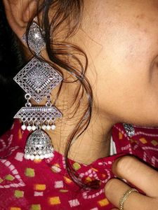Oxidized Jhumka Earrings