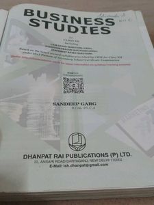 Sandeep Garg Business Studies for Class XII