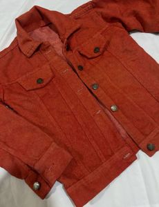 Orange Denim Jacket